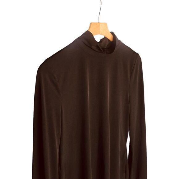 White House Black Market | Black Keyhole-Back Turtle Neck Blouse Size XL | EUC - Picture 6 of 11